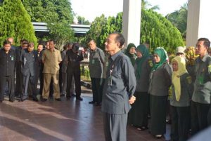 Pelaksanaan Apel Di Pengadilan Tinggi Bengkulu