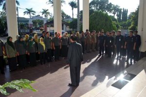 Pelaksanaan Apel Di Pengadilan Tinggi Bengkulu
