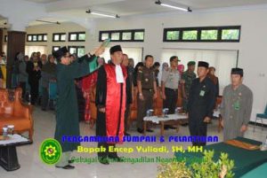 Pengambilan Sumpah dan Pelantikan Bapak Encep Yuliadi, SH, MH. sebagai Ketua Pengadilan Negeri Bengkulu
