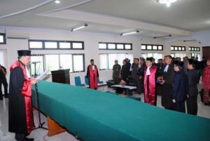 Pelantikan dan Pengambilan Sumpah Janner Purba, SH. sebagai Ketua Pengadilan Negeri Kepahiang