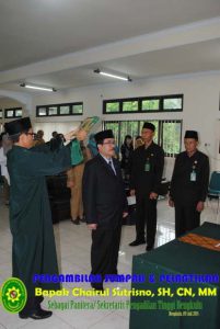 Pengambilan Sumpah dan pelantikan Chairul Sutrisno, SH,CN, MM sebagai Panitera Sekretaris Pengadilan Tinggi Bengkulu
